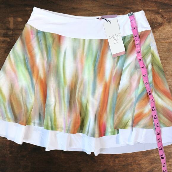 CALIA Watercolor Double Layer Mesh Golf Skort | Multicolor | Size M | NWT - Picture 8 of 9